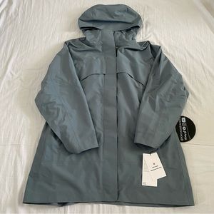 Lululemon Mid-Length Waterproof Rain Coat Jacket BGIB Belgian Blue Women’s L